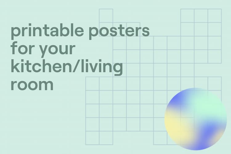 digital-product | printable posters for your kitchen/living room